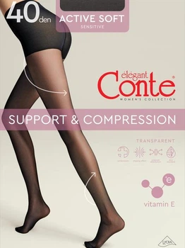 Колготи 40 Den жіночі Conte Elegant Active Soft 14С-70СП 3 розмір кольор Мокко