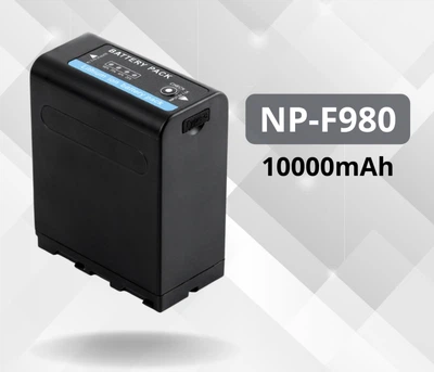 Аккумулятор NP-F980 NP-F970 NP-F960 с функцией Powerbank и USB для камер SONY и LED света 10000 ma (001)