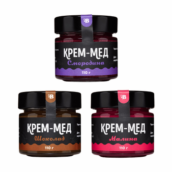 Набор крем-меда №3 от Beejoy 3 вкуса по 110 г
