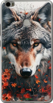 Чехол на Xiaomi Mi Max Wolf and flowers "6056u-275-70447"