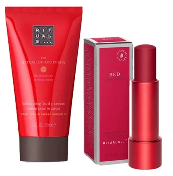 Набір Rituals Ayurveda Крем для тіла 70 мл, Rituals Губи Бальзам для губ Rituals Fortune Lip Balm