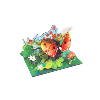 Деревянный пазл 3D "Ladybug" Bambi 68036W 49 деталей