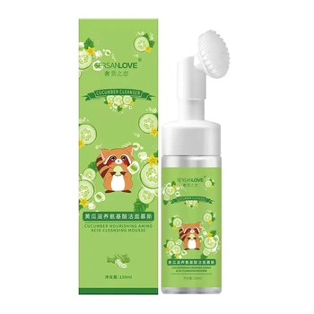 Пенка-мусс для умывания с экcтрактом огурца и насадкой-щеткой SERSAN LOVE Cucumber Nourishing Amino Acid Clea