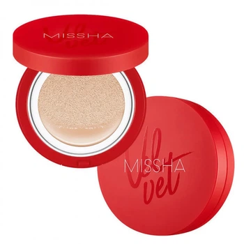 Кушон Missha 21 оттенок с матовым финишем Velvet Finish Cushion SPF50+/PA+++