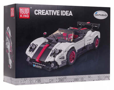 Конструктор Mould King Creative Idea спортивний автомобіль 960 елементів білий (5903864945898)