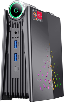 Мини ПК ACEMAGICIAN AMR5 / AMD Ryzen 7 5700U / RAM 16GB / SSD 512GB / HDMI / LAN / Wi-Fi 6 / Bluetooth 5.2 / Черный