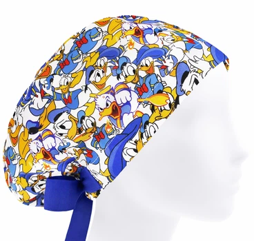Медицинская шапочка женская HeadwearUniverse универсальная принт Дональд Дак
