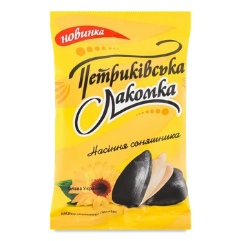 Насіння соняшника смажене 100г Петрівська Лакомка (4820253630900