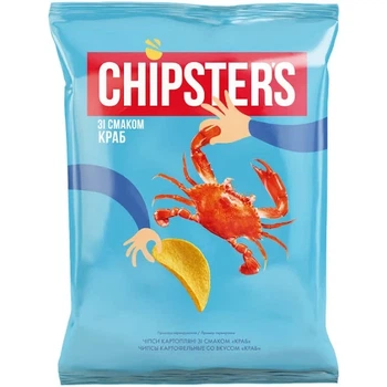 Чипсы натуральные Chipster's краб 70г (4820182740053)