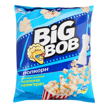 Попкорн солоний Солона прем'єра 80г BIG BOB (4820241800254)