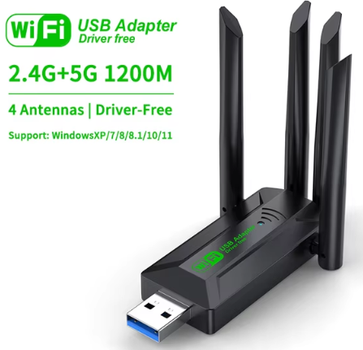 USB-адаптер Openbox двухдиапазонный 1200 Мбит/с WiFi 4 антенны 802.11AC USB 3.0 высокоскоростной