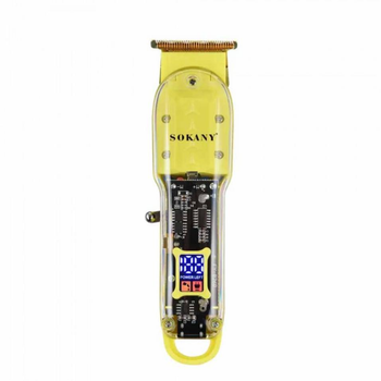 Машинка для стрижки волос Sokany SK-16036 аккумуляторная с насадками Желтый