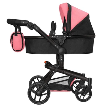 Коляска для ляльки 2в1 CARRELLO FORTUNA 9695 PEACH PINK – игрушки