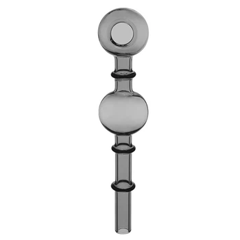 Трубка Стеклянная Вапорайзер 15 см "Oil Pipe Two Balls Gray"