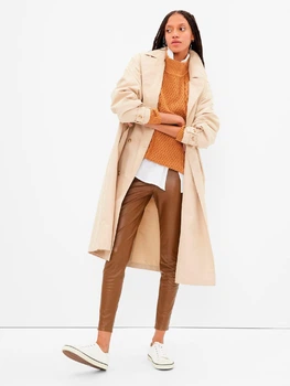 Легінси зі штучної шкіри жіночі GAP M, Bright Brown (Коричневі) 500092922131