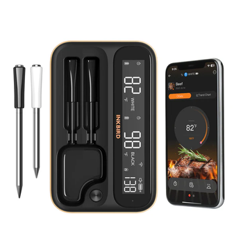 BBQ термометр Inkbird INT-12-BW цифровий із Bluetooth 5.4 та Wi-Fi 5G+2.4G на 2 бездротові щупи IP67