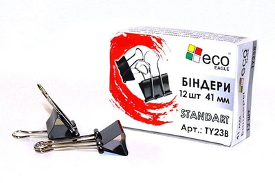 Биндеры для бумаги 41 мм черный 12 шт. Eagle TY23B