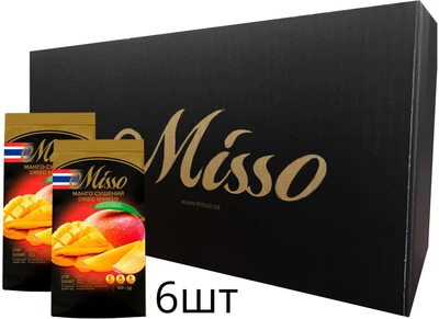Упаковка манго Misso сушеного 100 г х 6 шт (0.6 кг) (14820232570036)