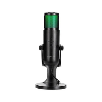 Микрофон настольный, игровой, стримовый Xtrike Me XMC-03, USB, RGB подсветка, 1.45 м Black