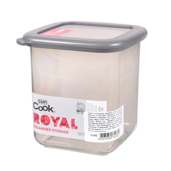 Контейнер универсальный 0,8 л Sun Plast Royal квадратный пластик/силикон арт. SC-4282