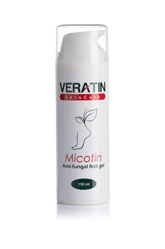 Гель противогрибковый для кожи и ногтей Micotin Anti-fungal feet gel(Микотин),Flosvita, Veratin Skin Care, 150мл. флакон