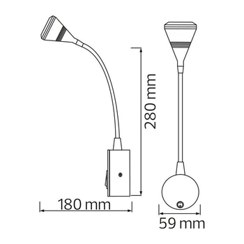 Светодиодная LED подсветка для зеркал-картин (3W, 200lm, 4200K) KUGU