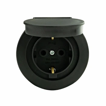 Розетка с з/к с крышкой Ovivo Electric xOne Антрацит