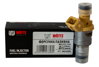 Форсунка паливна ВАЗ 2111, 2121 дв. 1.5 (8-кл.) WOTTZ (жовта)
