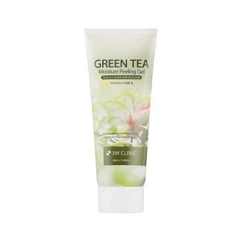 Пилинг-скатка с зеленым чаем 3W CLINIC Green Tea Moisture Peeling Gel