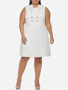 Платье миди летнее женское Tommy Hilfiger 621239683 16 Молочное (1159823688)