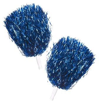 Помпоны для черлидинга и танцев синие SP-Sport Pom-Poms 4878 комплектация 2шт Blue