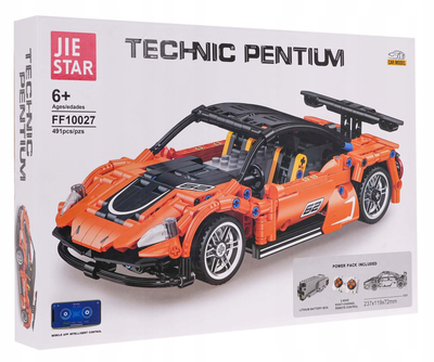 Zestaw klocków Ramiz Jie Star Technic Pentium Autko sportowe z pilotem zdalnego sterowania 491 elementów Pomarańczowy (5903864946437)