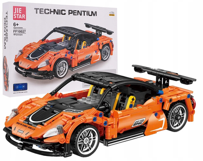 Zestaw klocków Ramiz Jie Star Technic Pentium Autko sportowe z pilotem zdalnego sterowania 491 elementów Pomarańczowy (5903864946437)