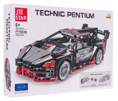 Zestaw klocków Ramiz Jie Star Technic Pentium Autko sportowe z pilotem zdalnego sterowania 585 elementów Czarny (5903864946383)