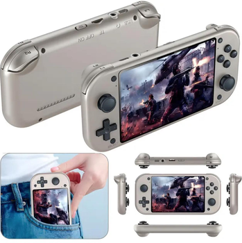Портативная игровая консоль SJGAM M17 с 4.3-дюймовым IPS-экраном на 15000 игр, ретро видеоигровая приставка Серая ML-16355