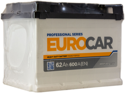 Акумулятор 62 зворотня (+ справа) 600А Eurocar