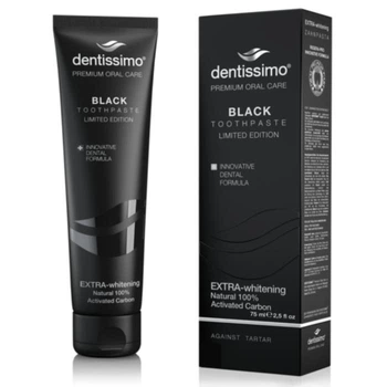 Зубна паста-гель Dentissimo Extra Whitening Black відбілююча 75 мл