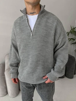 Свитер мужской MR Zip Oversize XL серый