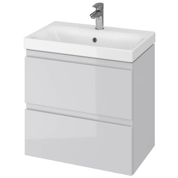 Тумба с умывальником CERSANIT Moduo Set B13 60x62x45см подвесная серая UN509-051
