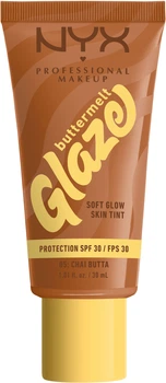 Сияющая тональная основа-тинт для лица NYX Professional Makeup Buttermelt Glaze SPF 30 05 Chai Butta 30 мл (800897266790)