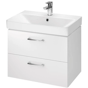 Тумба с умывальником CERSANIT Lara&Mille Set B387 60x46x38см подвесная белая S801-359