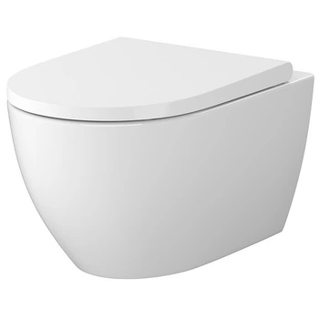 Унитаз подвесной безободковый белый CERSANIT Zen Set B875 с сиденьем с микролифтом S701-719
