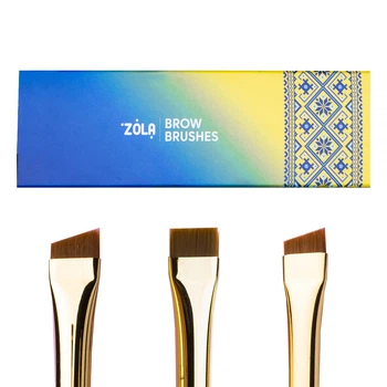 Набор кистей для окрашивания бровей Brow Brushes Ukrainian Edition Zola профессиональный