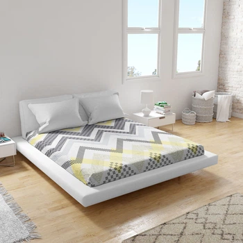 Простирадло Home Line євро 215x240 см ранфорс Сіро-жовте (188343 HL)