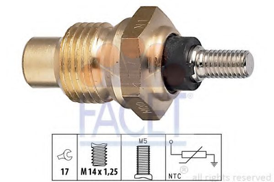 Датчик температуры охлаждаемой жидкости Fiat Ducato 1.8-2.0 i 82-> (7.3003) Facet Facet (73003)