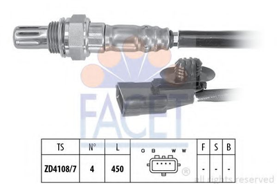 Датчик кисню (лямбда-зонд) Logan 06-/Clio 01- 1.2-1.6 (10.8169) Facet Facet (108169)