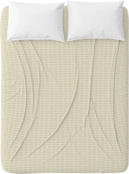 Простынь Home Line полуторная 145x215 см бязь Бежевая (183227 HL)