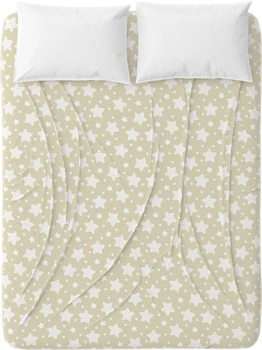 Простынь Home Line полуторная 145x215 см бязь Бежевая (183226 HL)