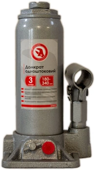 Домкрат гидравлический 3 т 194-372 мм (стовпчик) Intertool (одношточный)