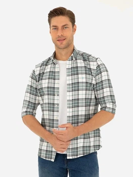 Рубашка хлопковая мужская Pierre Cardin G021GL004-000-2053637(su yesili) L Зеленая (8683857788899)